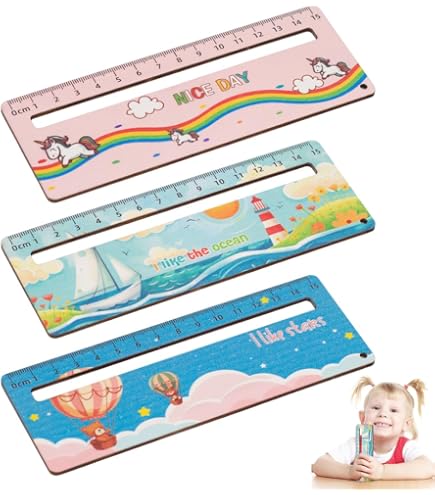 3 Règles De Lecture Pour Enfants Dyslexiques - Règle Avec Fenêtre De Suivi - Aide à La Lecture CP - Cadeau Scolaire En Bois