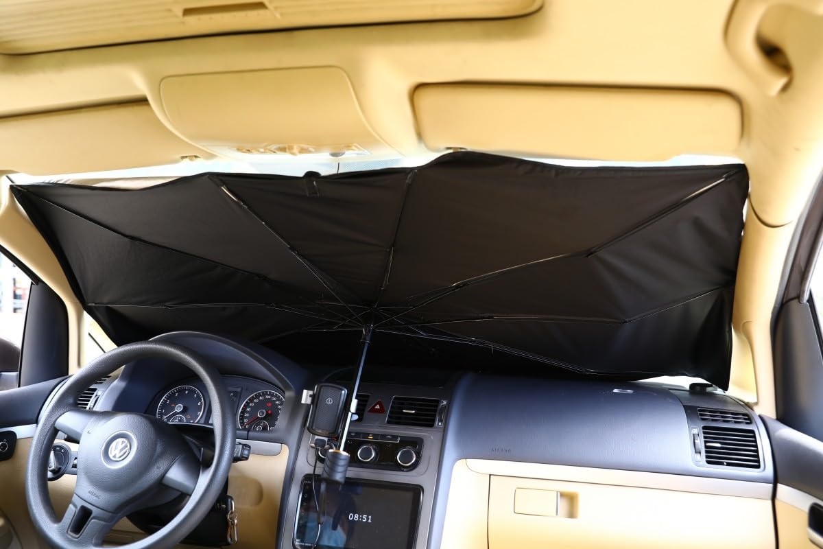 Parasole Auto Interno, Ombrello Parasole per Auto SUV Camion, Disegno Brevettato (140X79cm Per Auto Medio/Grande)