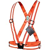Salzmann 3M Gilet Riflettente ad Alta visibilitá con Cinturini Regolabili - Realizzato con 3M Scotchlite - Perfetto per Cicli