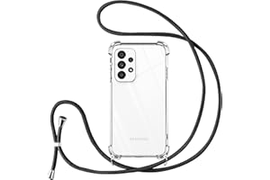 Vauki Handykette für Samsung Galaxy A33 5G hülle mit Band Handyhülle Silikon Transparent zum Umhängen Stoßfest mit Kordel Necklace Schnur TPU Bumper Case für Samsung A33 5G