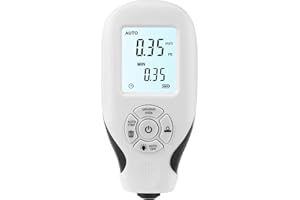 POHOVE - Misuratore di spessore per vernice con spessore di rivestimento e foglio di calibrazione, per pittura e profondità di pittura, misuratore di spessore per vernice per auto