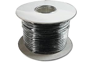 DIGITUS Cable telefónico plano - 6 hilos - 100 m en tambor - AWG 26 - sin blindaje - CCA - para instalaciones modulares o TAE - negro