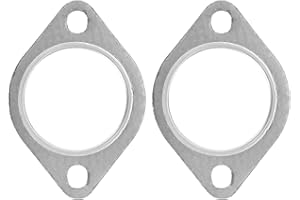 TBEST 2pcs Auspuffkrümmerdichtung,Auto Aluminiumlegierung Auspuffkrümmerdichtung Auspuffflansch-Verbindungssatz 18107502346 Ersatz für E36 E39 E46 E53 E70 E83 E85 Autozubeh