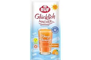‎RUF RUF Glücklichmacher Smooth to Drink Mango Maracuja, Getränkepulver mit Mango, Maracuja & Vitamin C, tropisch-fruchtiger Genuss, ideal für Smoothies, Bowls & Cocktails