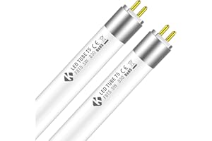KENIU 12" Plug & Play T5 LED Tube Light 288mm 5w 3000k 680lm,Works with ECG/CCG ballasts and Replacing 30cm Fluorescent Tube t5 8w,Suitable for Kitchens,Emergency Lighting,Motorhome.