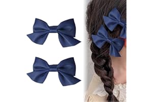 ZKGYUS 1 Paire Pinces à Cheveux, Bleu Foncé Nœud, Pinces à Cheveux Antidérapantes, Accessoires pour Cheveux mode Filles Accessoires Cheveux Fille Noël Mariage (Bleu Foncé)