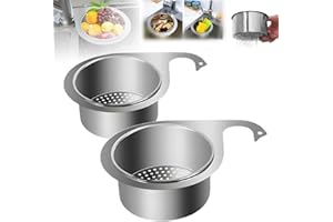 BAGALQIO Multi-functional Drain Basket,Siebkorb aus Edelstahl in Schwanenform, Swan Sink Strainer Basket, Platzsparend,leicht zu reinigen, for Filter Kitchen Waste and Wash Vegetables Fruits(2Stück)