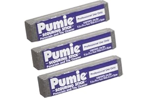 ERHARD-TRADING Lot de 3 pierres de nettoyage PUMIE STICK pour barbecue, WC, four, pierre ponce, bloc de scouring