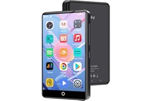 MP3 Player mit Bluetooth und WiFi, Oilsky 80GB 4 Zoll 1080P Touchscreen MP4 Player, Android 9.0, Tragbarer MP3 Musikplayer mit Spotify, Audible, Deezer (Schwarz)