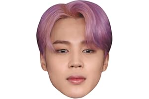 CELEBRITY CUTOUTS Jimin (Purple Hair) Maska z Celebrytą, Płaska Kartonowa Twarz, Elegancka Maska