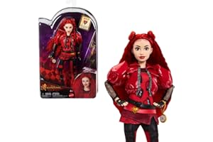 Mattel Disney Descendants Lalka Red, córka Królowej Kier, w stroju i z zegarkiem, inspirowana filmem Następcy: Rebelia Red, HWT93