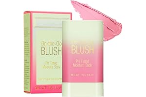 ARCHIDATE Farbwechselnder Blush Stick, Wasserfest Und Langanhaltend Rouge Stick Für Lippen, Wangen Und Augen, Cremiger, Seidiger Und Feuchtigkeitsspendender Blush Make Up Stick (#2 Heißes Rot)