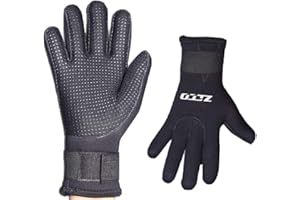 TrusMe 3Mm 5Mm Neoprene Men Women Diving Gloves Swimming Surfing Spearfishing Snorkeling Boating Fishermen Winter Warm Dive Gloves,5MM,S