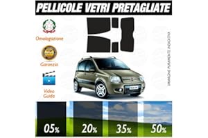 LOLLOMOTO Fiat Panda 5P 03-12 Pellicole Oscuramento Vetri Posteriori Auto Pre Tagliate a Misura - 05%