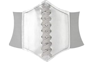 HANERDUN Cinturones Ancho para Mujer Cintura Elástica Ancha Correa de Piel con Cordones Corsé Cinturón retro Cinch Cuatro Tamaños