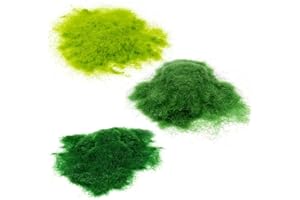 Reccisokz 3 Pezzi Erba Statica modellismo statico, architetture paesaggistiche per modellismo Ferroviario, Statico Scenario Terrain Miniature,erba finta per modellismo,erba per modellismo