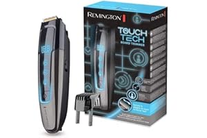 Remington skäggtrimmer med digital touchskärm, 175 längdinställningar med 0.1mm intervall, litiumbatteri, upp till 50min anvä