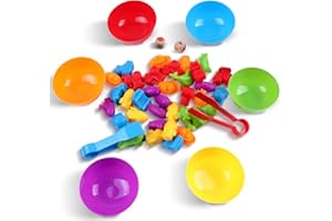 Umitive Giochi Montessori 2 3 4 Anni, Giochi Educativi per Bambini Impara Il conteggio, Il Colore e la classificazione, Bambini Regali per Ragazzi e Ragazze, Trasporto 36Pcs