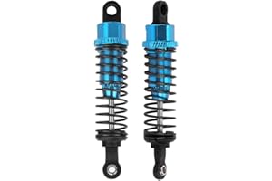 BAGIMA RC Amortyzatory Samochodowe Amortyzator 2 szt. 1 16 Zdalnie Sterowany Metalowy Samochód Amortyzator SHOCKABSORBER do 1:16 RC Car 70mm Niebieski