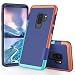Produktbild Everwell Galaxy S9 Plus Hülle, S9+ Handy Hülle, 3 in 1 Farben Robuste Handyhülle TPU + PC Doppelte Schutz Hardcase Stoßfest Bumper Case Cover Schutzhülle für Samsung S9+ - Blau