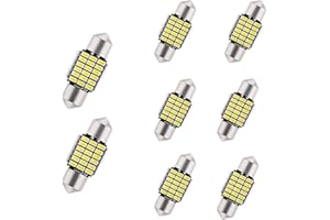 YOUNLEN 8PC 31MM LED-Innenraumleuchten für Auto Auto-Innenraum-LED,Canbus fehlerfrei innenraumbeleuchtung auto,Plug and Play,Auto-LED-Glühbirne Streifen,Kuppeltür-Willkommenslicht Xenon weiß