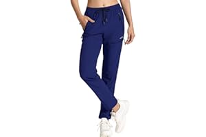 MOCOLY Pantalon Randonnée Femme Léger à Séchage Rapide Imperméable en Plein Air Pantalon Montagne Pantalon Sport Cargo Extensible Pantalon Travail Pantalon Chasse avec Poche Zippée UPF 50