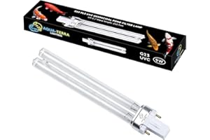 Aqua-Terra Lighting Lampadina filtrante per laghetto da 9 W – Lampadine UVC Ultra Violet per filtri e chiarificatori – Base germicida G23 2 pin PLS per sostituire lampadine UV nei filtri per laghetti