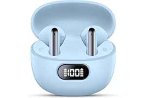 Tukio Bluetooth Kopfhörer, Kopfhörer Kabellos Bluetooth 5.3, in Ear Kopfhörer mit 4 ENC Mics, IP7 Wasserdicht Ohrhörer LED Anzeige, 2024 Kopfhörer Bluetooth, Deep Bass Earbuds für Sport und Arbeit