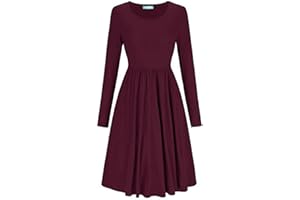 Mustwearit New Womens Ladies Frankie Smock Swing Skater Dress Ladies Flared Ruched Gathered Waist Dress UK 8-26