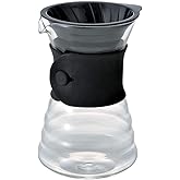 Hario VDD-02B V60 Zaparzacz do Kawy, Szkło, 700 ml, Czarny