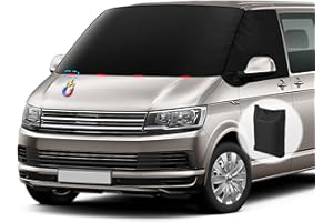 ZATOOTO Car Windscreen Cover for Volkswagen T5 T6, 600D Oxford Cloth Waterproof Windscreen Sunshield Cover, All weather Windscreen, Cover, Light Blocking UV/Frost/Ice/Dust