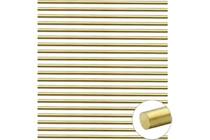 PLCatis 20 Pièces Tige en Laiton 3 x 100MM Barre Cylindrique en Laiton Massif Tige Courte en Métal dans Domaine Industriel pour Fraisage Tournage Perçage - Solide et Coupable