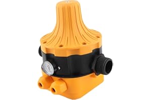 FTVOGUE - Interruptor Automático de Presión de Bomba de Agua 220V con Manómetro y Mando de Presión para el Hogar