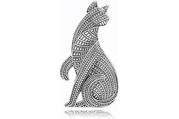 Cubahop Broche en alliage avec motif chat rétro