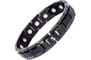 Smarter LifeStyle - Pulsera Elegante de Titanio Para Terapia Magnética y Que Alivia El Dolor de Artritis y Del Túnel Carpiano