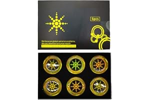 geneic 6 unids ronda etiqueta engomada del teléfono de la energía anti radiación de la etiqueta engomada del teléfono móvil para el protector del teléfono móvil