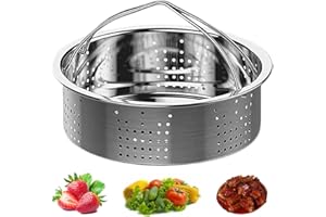 KTNYL Vaporera Acero Inoxidable, Vaporera Verduras, Vaporera Con Asa, Accesorios Cocina Duraderos Que Se Pueden Utilizar Para Ollas Arroceras, Ollas a Presión, Etc