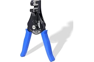 VCELINK Szczypce Automatyczne, precyzyjne narzędzie do usuwania drutu 1-3.2 mm² (8-18AWG) Pojedyncze, wiele i drobne przewody drutu, usuwanie drutu, niebieski