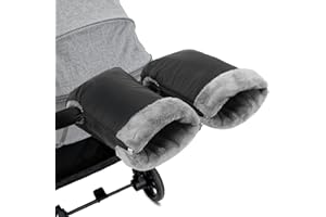 Infreecs Rękawiczki do wózka dziecięcego ocieplacz na ręce mankiet z podszewką polarową wodoodporna i wiatroszczelna - 18 x 26 cm (zamek błyskawiczny)