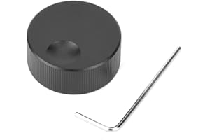 YWBL-WH Regulacja głośności Czarne matowe aluminiowe pokrętło do potencjometru 6mm 32x13x8mm