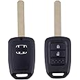 ABUNDANCE Genuine 2 Button Key Replacement Shell Compatible For Honda City, I-Vtec, I-Dtec, Amaze, Wrv, Crv, Jazz Etc
