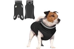 JULY'S SONG Hundejacke Fleece gefüttert Hundemantel Ärmellose Baumwolle Mit Brustgurt Gurt Reflektierende Streifen Design Warme Hunde Bekleidung für Winter Herbst