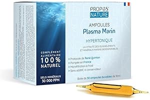 PROPOS'NATURE Plasma Marin hypertonique - 30 Ampoules de 10ml - Propos Nature