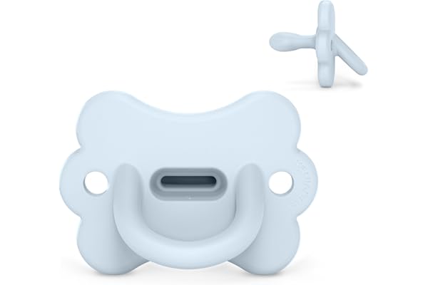Suavinex, Chupete Todo Silicona, para Bebés 0/6 Meses y Recién Nacidos, con Tetina Fisiológica Sx Pro, Blandito y Flexible, Ideal para Dormir, Respeta el Desarrollo Bucodental, Butterfly, Ballad Blue