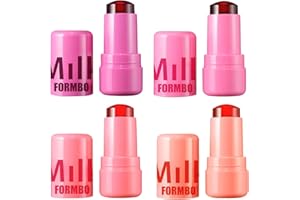 IBULOULE Milk Jelly Blush Stick, 0.18 oz Milk Cooling Water Jelly Tint, Milk Jelly Blush Tint for Lips & Cheek, 1,000+ Swipes Per Stick