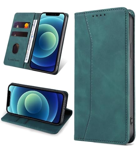 Asuwish IPhone 12 Pro Max Hülle Mit Kartenfach & Ständer – Lederoptik Mandala Design
