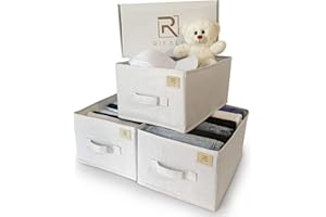 GENÉRICO 3 Piezas Organizador Armario Ropa - Organizador para Armario Multifuncional - Organizador Pantalones y Camisetas - Cajas Organizadoras - Cajas Organizadoras de Vestidor que Ahorran Espacio (Beige)