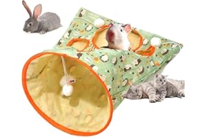 YXRRVING Cat Tunnel Bags for Indoor Cats, Foldable Cat Self Interactive Toys, Cat Tube Tunnel Bored Toy,Cat Drill Bag Toy with Plush Ball,Crinkle Paper Interactive Cat Drill Bag Toys for Rabbit,Guinea Pig