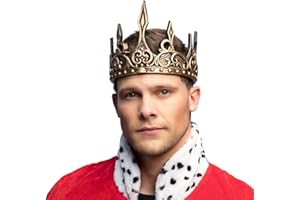 Boland 36108 - Corona de rey medieval, talla ajustable, accesorio para disfraces, carnaval y fiestas temáticas