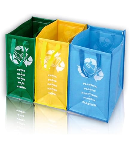 Borse Per Raccolta Differenziata Norggo - Set Da 3 Da 40L Con Rinforzi | Per Interni Casa/Ufficio - Foto 10